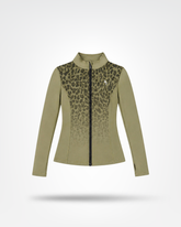 Debeau Performance Women's Full-Zip Training Jacket – Olive Leopard