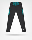 Debeau Performance Women's High-Waisted Leggings – Black & Teal Leopard
