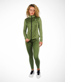 Debeau Performance Women's Full-Zip Training Jacket – Olive Leopard