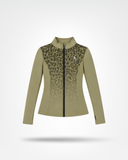 Debeau Performance Women's Full-Zip Training Jacket – Olive Leopard